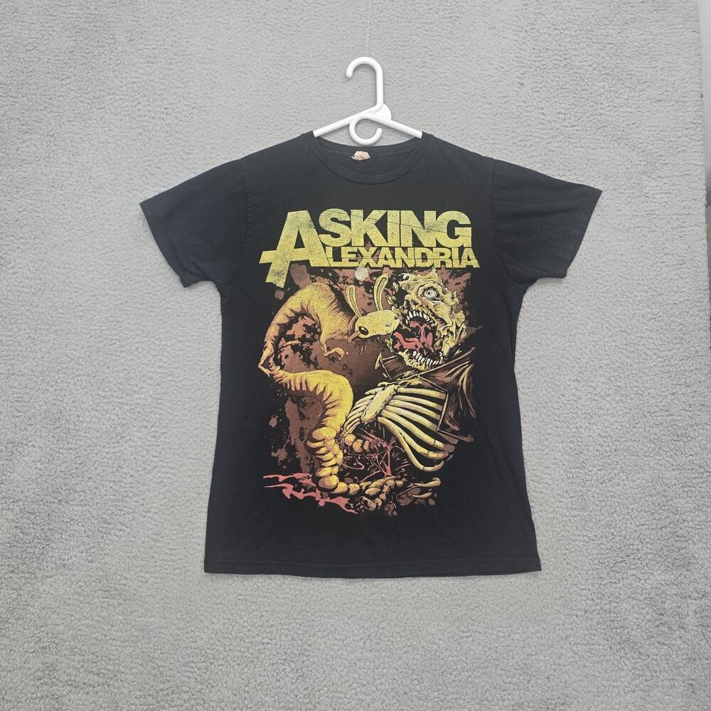 Asking Alexandria Band T-Shirt Medium Bay Island Vintage Y2K 2010’s Metal